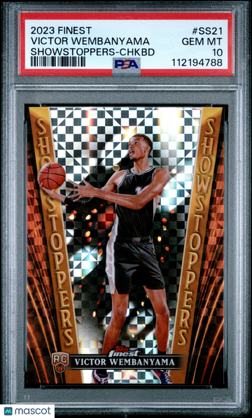 2023 Topps Finest Showstoppers Victor Wembanyama #SS21 Chkbd PSA 10