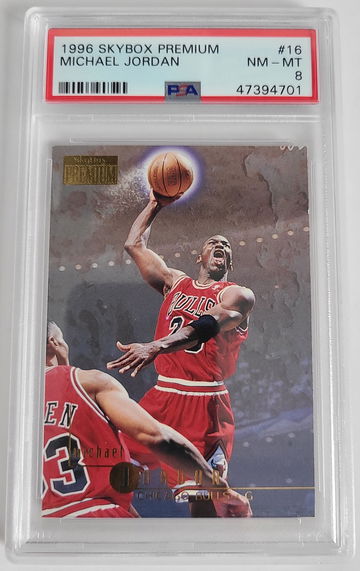 1996 Skybox Premium Michael Jordan #16 PSA 8 NM-MT 