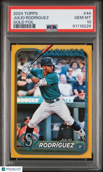 2024 Topps Julio Rodriguez #44 Gold Foil PSA 10