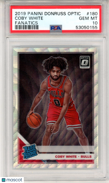 2019 Panini Donruss Optic Coby White #180 Fanatics PSA 10