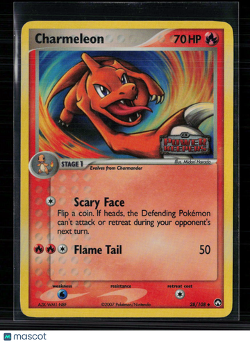 2007 EX Power Keepers Charmeleon Reverse Holo Uncommon #28/108