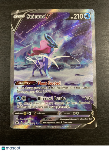 2023 Crown Zenith Suicune V Holo Rare SAR #GG38/GG70