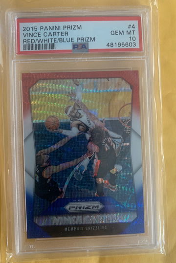 2015 prizm Vince carter red white blue psa 10 