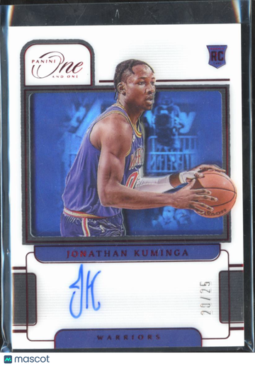 Jonathan Kuminga 2022 Panini One and One RC Auto /25 Golden State Warriors