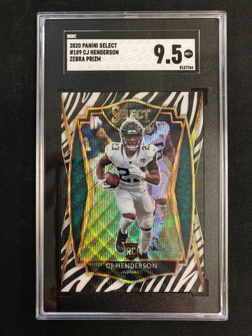 2020 Panini Select - CJ Henderson - Rookie Premier Level Zebra Prizm SSP SGC 9.5