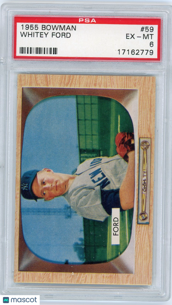 1955 Bowman Whitey Ford #59 PSA 6