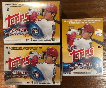 3x 2018 Topps Baseball Update Series Sealed Blaster Box