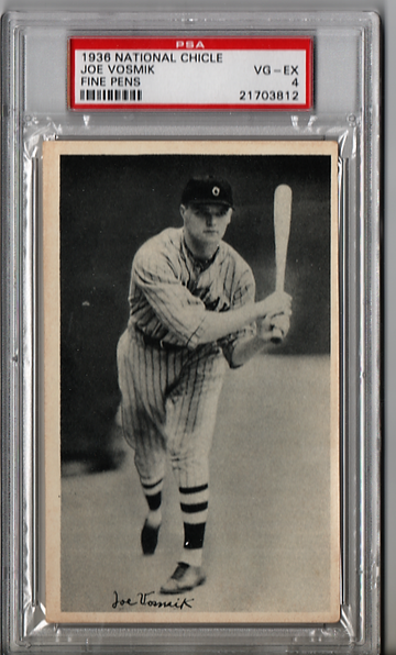 1936 National Chicle Fine Pens Joe Vosmik PSA 4 P1273