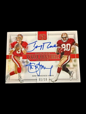 2018 National Treasures | Steve Young, Jerry Rice | Autos | 1/10 | #SS-SF2