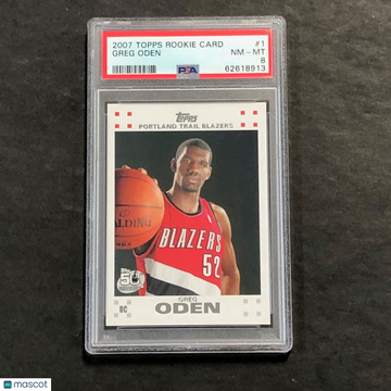 2007 Topps Rookie Card Greg Oden #1 PSA 8