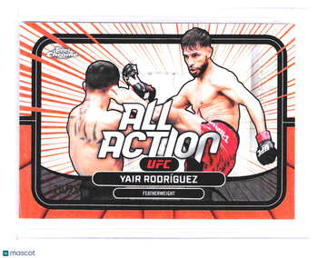 2026 Topps Chrome UFC All Action Yair Rodríguez #AA-41 Orange Refractor /25