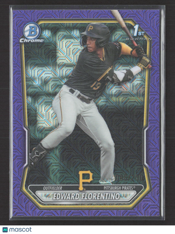 2025 Bowman Chrome Edward Florentino #BCP-82 Purple Mojo Refractor 1st Bowman