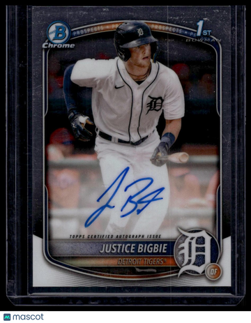 2025 Bowman Chrome Justice Bigbie #CPA-JB Prospect Autographs AU