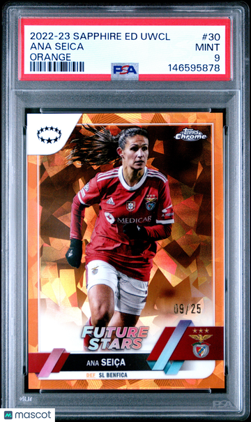 2022-23 Topps Chrome Sapphire Edition Ana Seica #30 Orange /25 PSA 9