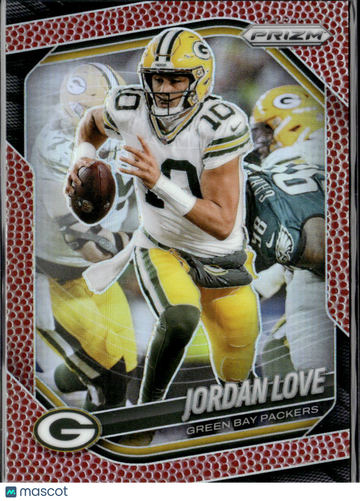 Jordan Love 2025 Panini Prizm Football Red Green Bay Packers