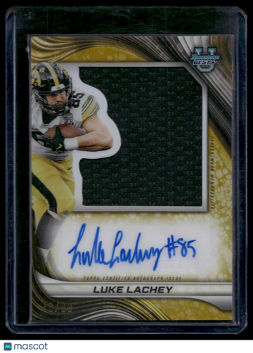 2024 Bowman University Best Luke Lachey #PJA-LL Prospect Jumbo Relic Autographs Second Honor Roll SN,MEM,AU