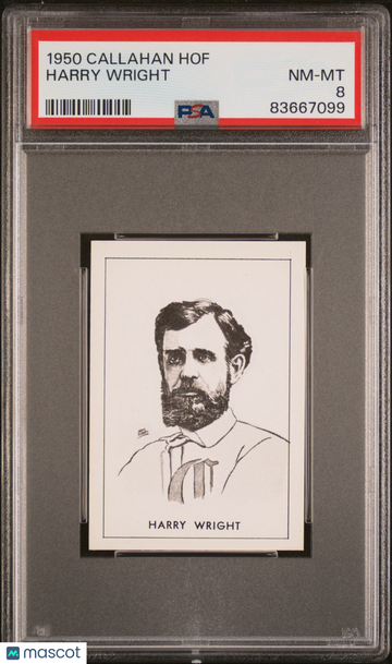 1950 Callahan Hall Of Fame Harry Wright PSA 8