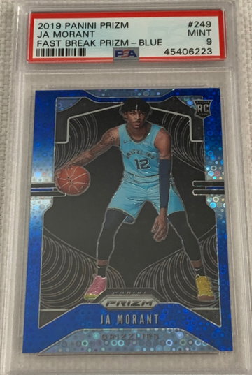 Ja Morant 2019 Panini Prizm #249 PSA 9 Fast Break Blue SN: 83/175