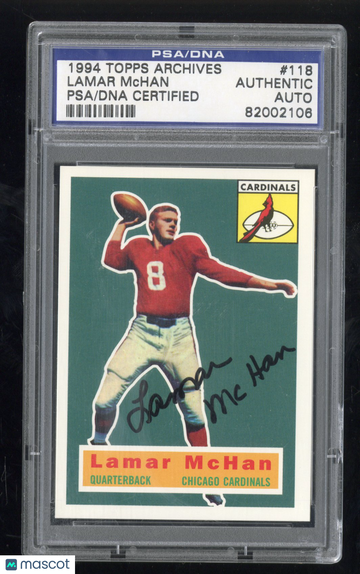 1994 Topps Archives Lamar Mchan #118 Hand Signed Auto PSA Authentic Auto A