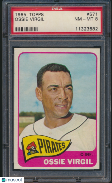 1965 Topps Ossie Virgil #571 PSA 8