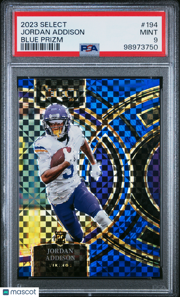 2023 Panini Select Jordan Addison #194 Blue Prizm PSA 9