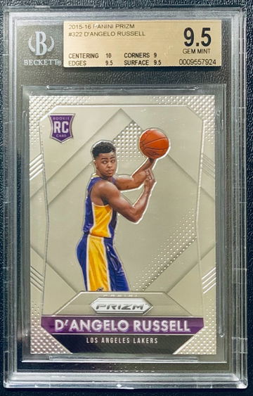 2015-16 Prizm Basketball D’Angelo Russell RC BGS 9.5 Gem Miint