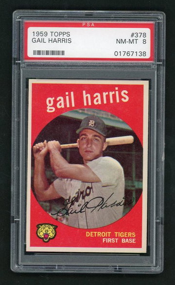 1959 Topps Gail Harris #378 PSA 8