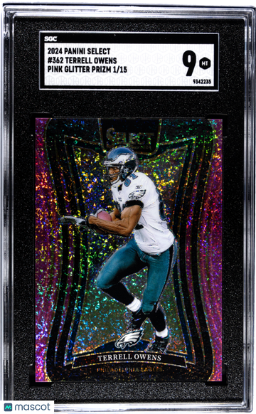 2024 Panini Select Terrell Owens #362 Pink Glitter Prizm SGC 9