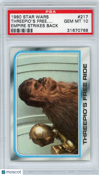 1980 Star Wars Empire Strikes Back Threepio's Free Ride #217 PSA 10