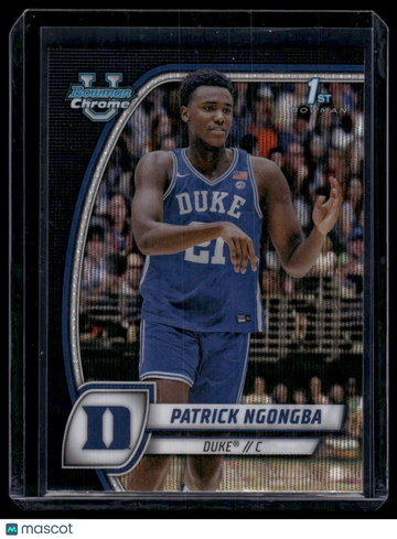 2024-25 Bowman University Chrome Patrick Ngongba #58 Black Wave Refractor