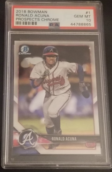2018 Bowman Chrome Ronald Acuna #1 PSA 10
