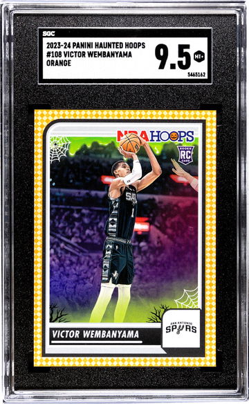 2023-24 Panini Haunted Hoops #108 Victor Wembanyama Orange SGC 9.5
