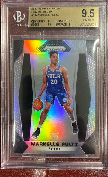2017 silver prizm Markelle Fultz bgs 9.5 RC #1