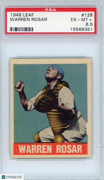 1948 Leaf Warren Rosar #128 PSA 6.5