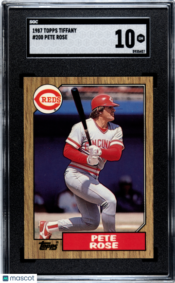 1987 Topps Tiffany Pete Rose #200 SGC 10