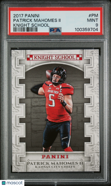 2017 Panini Knight School Patrick Mahomes II #PM PSA 9