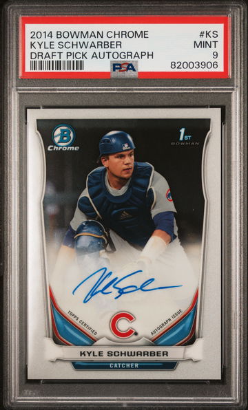 2014 Bowman Draft Chrome Autograph Kyle Schwarber #BCAKS PSA 9