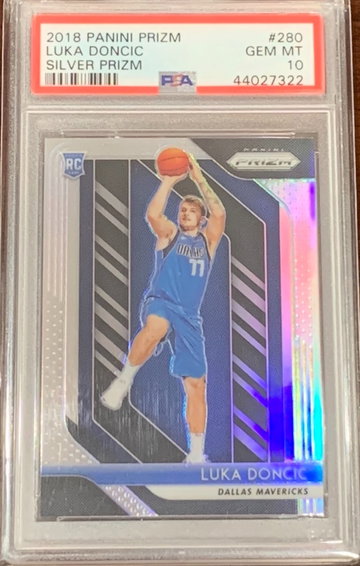 2018 Prizm Luka Doncic Silver PSA 10