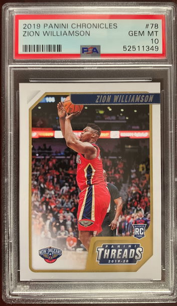 2019 Panini Chronicles Threads Zion Williamson PSA 10 Gem Mint