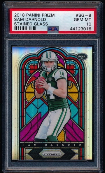 Sam Darnold 2018 Prizm RC Stained Glass SP PSA 10