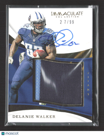 2017 Panini Immaculate Collection Delanie Walker #PP-DH /99 Game-Worn Material Patch