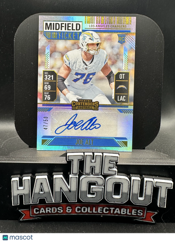2024 Panini Contenders Football Midfield Ticket Joe Alt #166 /50 RC
