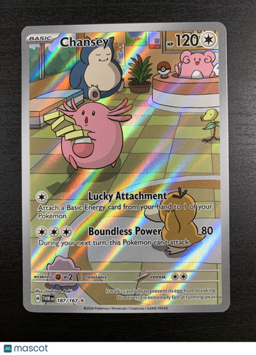 2024 Twilight Masquerade Chansey Holo Secret Rare #187/167