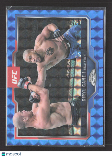2021 Topps Chrome UFC Ciryl Gane #33 Blue Diamonds