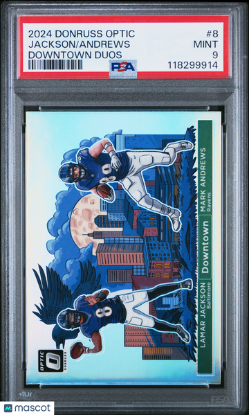 2024 Panini Donruss Optic Downtown Duos Andrews Jackson #8 PSA 9