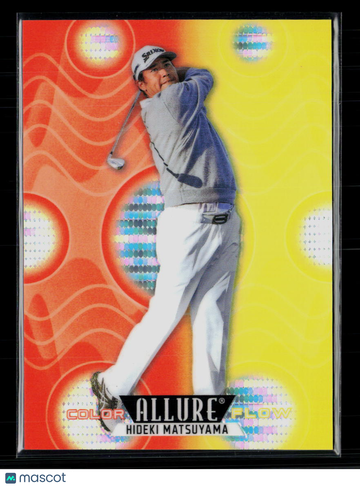2026 Upper Deck Allure Golf Color Flow Hideki Matsuyama #CF-30 Spectrum Orange-Yellow