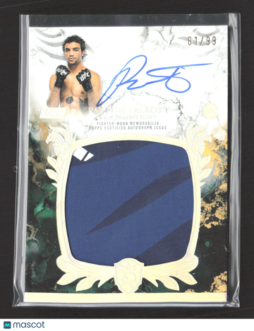 2025 Topps Royalty Collection UFC Payton Talbott #RRA-PT /99 Fighter-Worn Memorabilia Rookie Relic Autograph Card