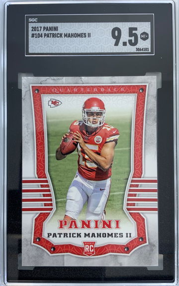 2017 Panini #104 Patrick Mahomes SGC 9.5 MT+