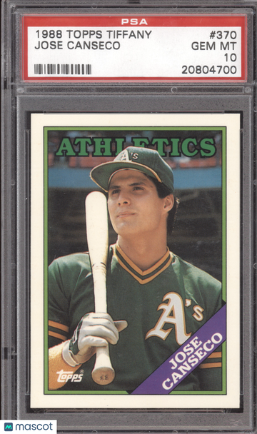 1988 Topps Tiffany Jose Canseco #370 PSA 10