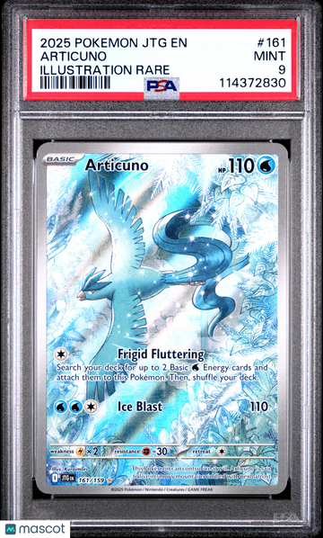 2025 Pokemon JTG EN-Journey Together Articuno Illustration Rare PSA 9 #161